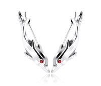 Silver Dolphin Shaped Earrings EL-110